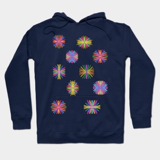 Stylized Digital Fireworks Hoodie